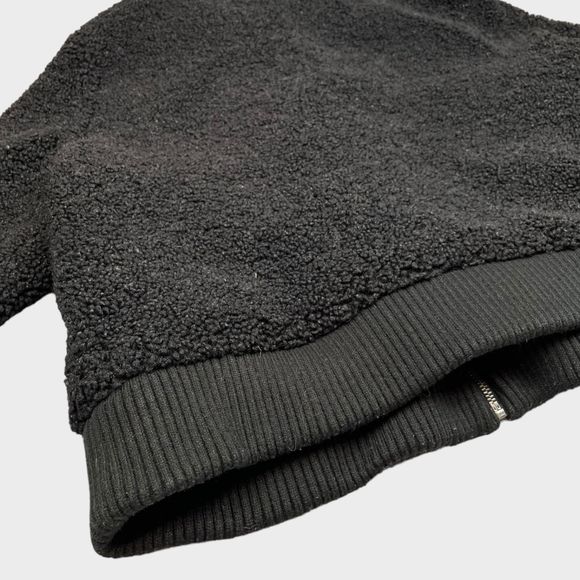 Banana Republic Full Zip Sherpa Bomber Jacket in Black Women's Size XL - Picture 12 of 14